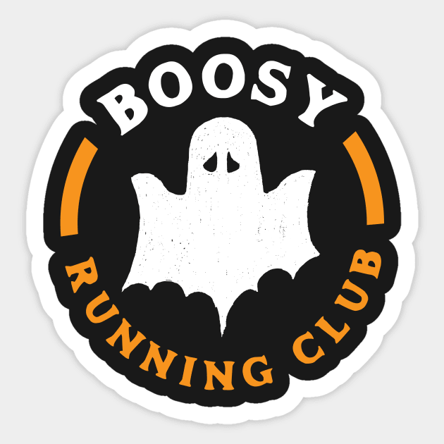 Boosy Running Club Sticker by PodDesignShop